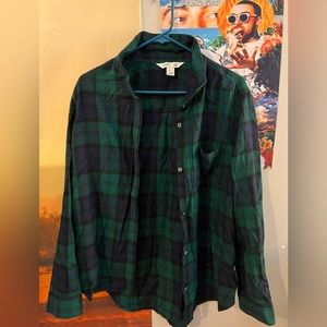 ‼️LAST DAY UNTIL DONATED‼️ Blue and Green Old Navy Flannel